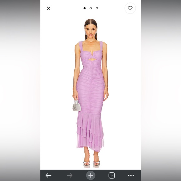 Purple Michael Costello Revolve Gown - Picture 1 of 5